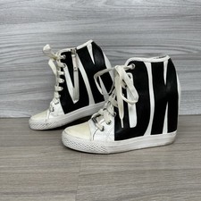 DKNY Grommet Leather Wedge