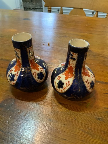 Pair porcelain antique imari - pair,