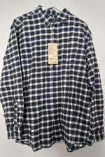 MUJI Mens' Navy Blue Check