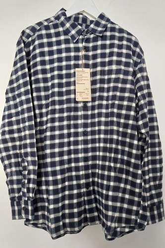 Muji mens navy blue check - muji,