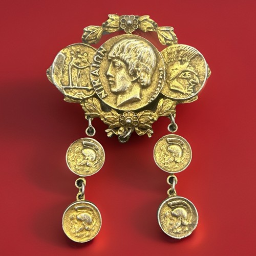 Vintage coin brooch pin - vintage,