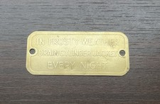 Vintage Lister & Co D Type Stationary Engine Brass Plaque