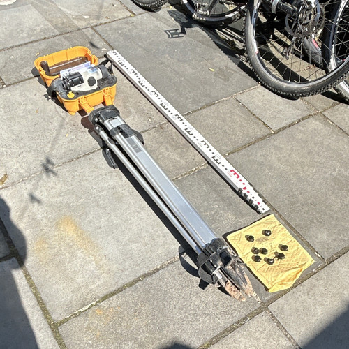 Surveying tripod with optical - tripod,