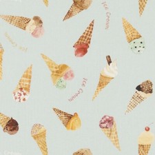Ice Cream Parlour PVC WIPE CLEAN Digital Print Cotton Oilcloth  Tablecloth