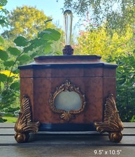 Decorative Box With Small Perspex Panels And Large Acrylic Handle