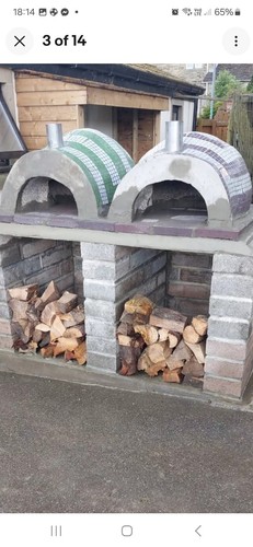 Wood fired pizza oven - fired,