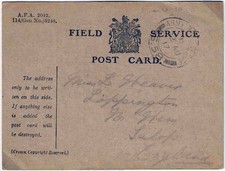 2 X 1917 FIELD SERVICE CARD &