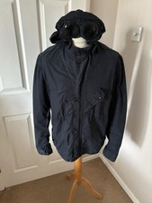 Men’s Blue C.P. Company 50 Fili Goggle Jacket Size XL