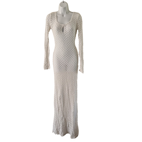 White fox size dress maxi - fox,