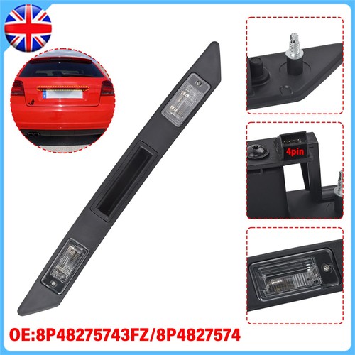 Boot handle number plate - plate, light