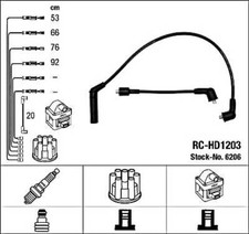 Black Ignition Cable Kit NGK Fits HYUNDAI H100 H-1 Starex 93-04 27501-32F00