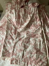 Toile de Jouy Pink French Design Good Quality Interlined Curtains