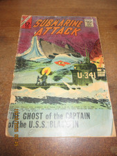 used charlton comic,submarine attack vol.2,no.49 march/april 1965