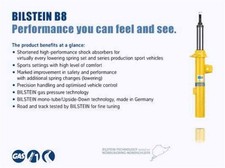 Bilstein 35-229919 FITS: B8 Series 15 Audi A3 Quattro / 15 Volkswagen GTI, Golf