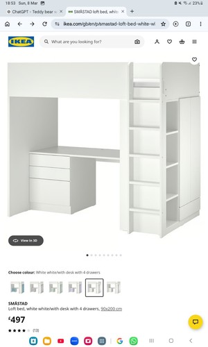 Ikea smastad loft bunk - loft,