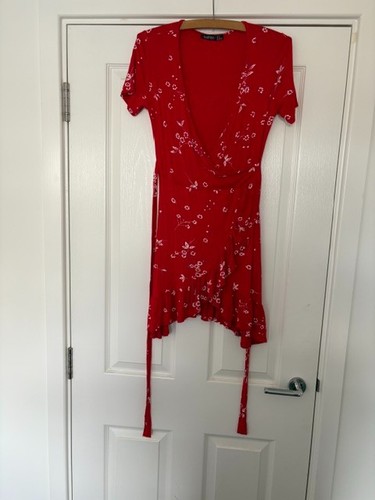 Boohoo red size wrap dress - boohoo,