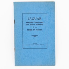 Original Jaguar Mark IX, MK 9 Model, Operating, Maintenance & Service Handbook
