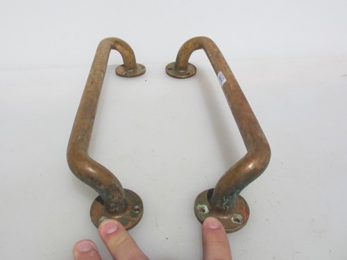 Antique brass door handles - brass,