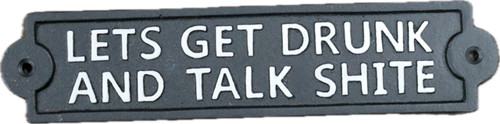 Cast iron humorous - humorous, plaque