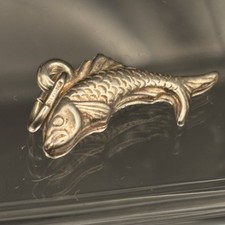 SALMON Bracelet Charm 1.6g Antique Miniature 20mm Pendant FISHING Gift