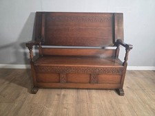 Antique 1920s Large Oak Carved