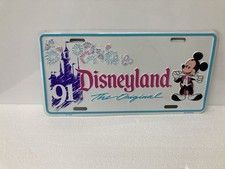 Vintage Disneyland 1991 Mickey Mouse Souvenir License Plate 