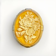 VINTAGE GOLD TONE CARVED