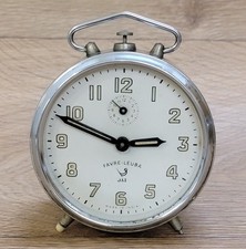 FAVRE-LEUBA JAZ Vintage Alarm Clock Collectible Antique Table Clock Functional.
