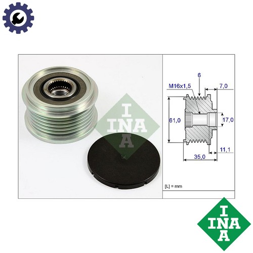 Alternator freewheel clutch - alternator,