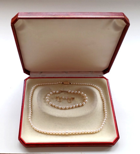Set cultured ivory pearl - ivory,
