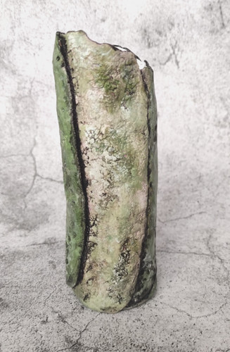 Handmade clay slab - slab, green