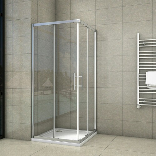 Corner entry shower enclosure - entry,