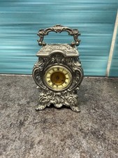 Small Mantel Clock (Possibly Pewter?)