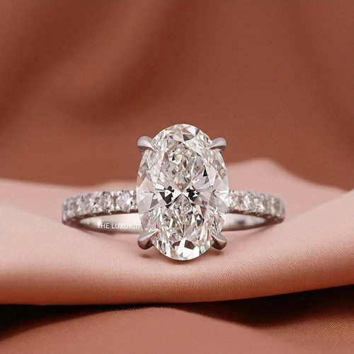 White gold engagement ring - gold, 18k