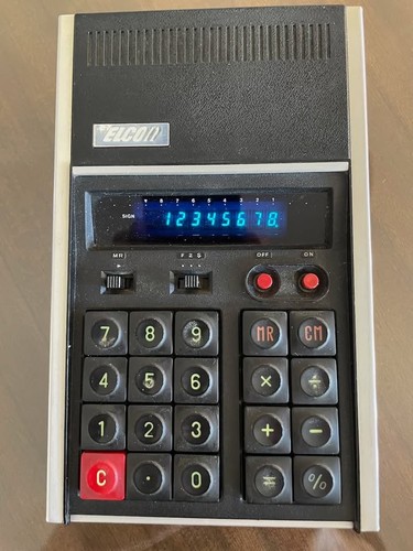 Vintage calculator 1975 elcon - calculator,