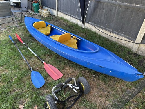 Man kayak with paddles - kayak, and