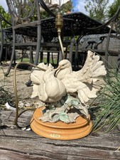 Giuseppe Armani  Dove Lamp Vintage Italian Porcelain Signed