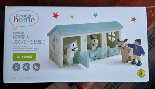 George wooden stable playset - george,