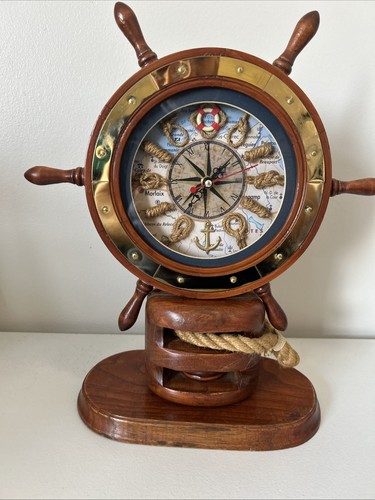 Wooden ship wheel - wooden,