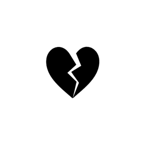 Heart brake sticker - heart, sticker/decal