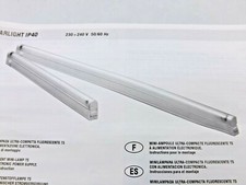 28W T5 Fluorescent Wall/Cabinet Light Fitting Len:1185mm (Qty:2) -POST & VAT INC