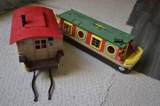 Vintage Sylvanian items spares canal boat and caravan