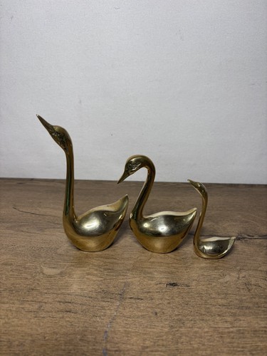 Brass swans bird geese - swans,