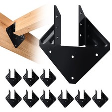 Black Hurricane Ties for Rafters Roof Truss Timber Connection Fits 2x4, 2x6 T...