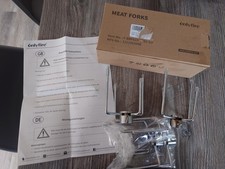 Grill Rotisserie Fork 2PCS Multi Functional Stainless Steel BBQ Grill Fork Roast