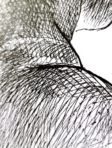 Original male nude ink - male,