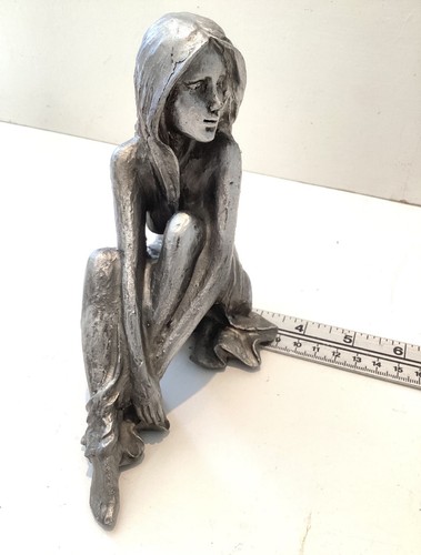 Silver tone lady woman - silver,