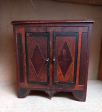 Antique Miniature French Armoire Storage Apprentice Piece 1930s Cupboard