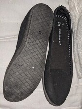 Atmosphere Priamrk Ladies Pumps Plimsolls Black Size 3