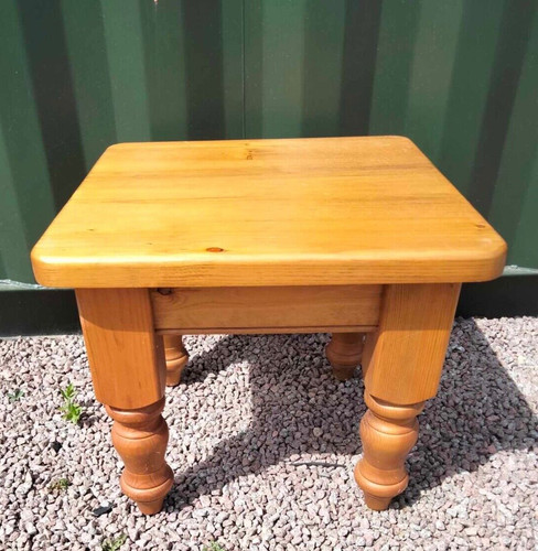 Solid pine coffee - lamp, side